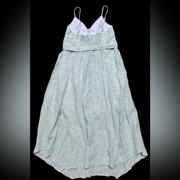 Jonathan Simkhai Sz L Dress Leighton Linen midi Sundress Designer Luxury Preppy - Picture 8 of 10